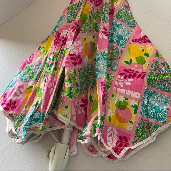 Rare Lilly Pulitzer 2000s Patchwork Print Beach Umbrella HTF - Picture 11 of 16